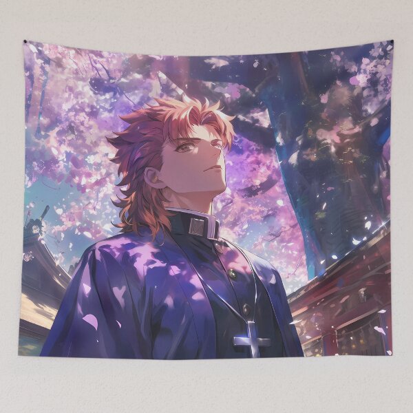 Item preview, Kirei Kotomine Fate Stay Night Purple Blossom Cathedral Calm designed and sold by earlobejerk.