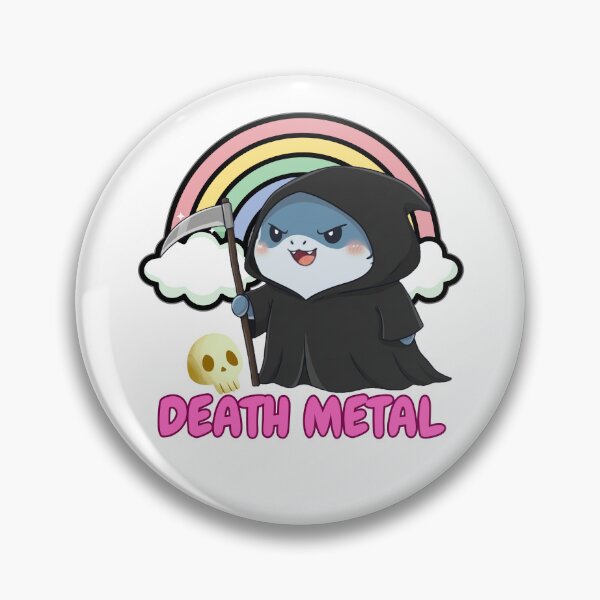 Item preview, Death Metal Shark Cute Grim Reaper designed and sold by Nature's Chibis.