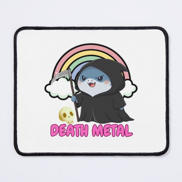 Item preview, Death Metal Shark Cute Grim Reaper designed and sold by Nature's Chibis.