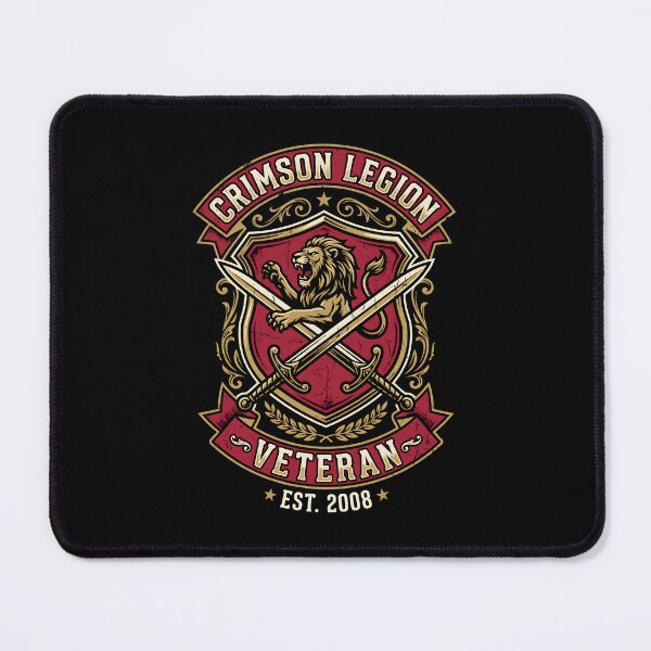Item preview, Crimson Legion Veteran Lion Shield Crest designed and sold by SplashTastic.