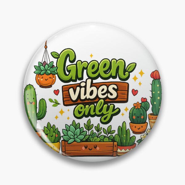 Item preview, Green Vibes Only - Cute Kawaii Succulent and Cactus Garden designed and sold by myforestfog.