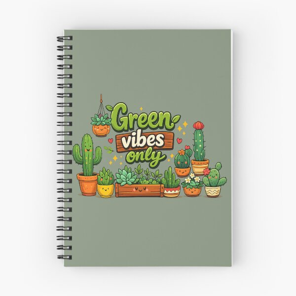 Item preview, Green Vibes Only - Cute Kawaii Succulent and Cactus Garden designed and sold by myforestfog.