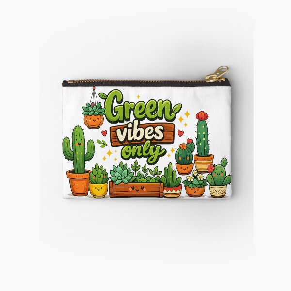 Item preview, Green Vibes Only - Cute Kawaii Succulent and Cactus Garden designed and sold by myforestfog.