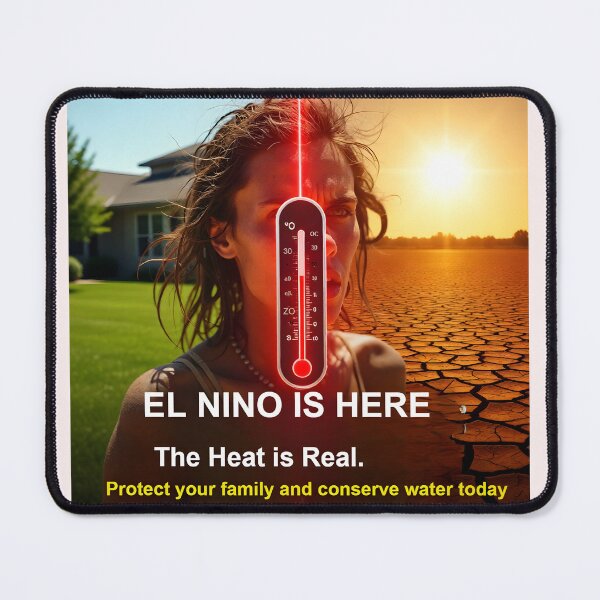 Item preview, El Niño Climate Crisis Comparison | Suburban Water Conservation and Extreme Heatwave Alert designed and sold by Creative-RE.