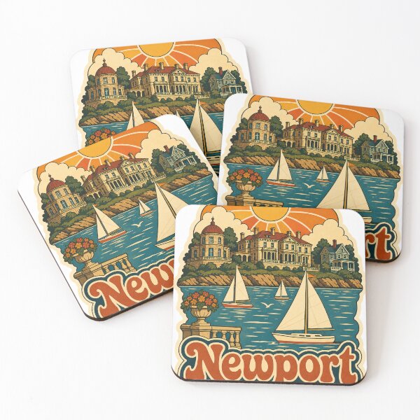 Item preview, Newport USA Travel Souvenir - Retro Illustration designed and sold by VisualArtsOasis.