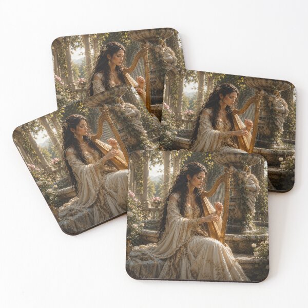 Item preview, Enchanting Harpist by the Fountain designed and sold by photoparadise22.
