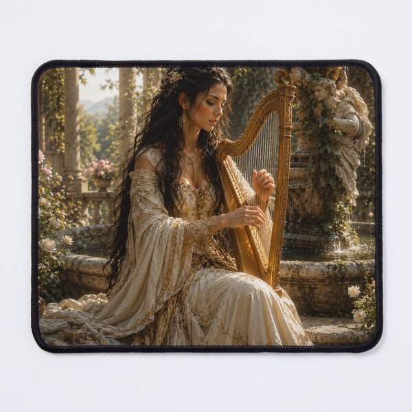 Item preview, Enchanting Harpist by the Fountain designed and sold by photoparadise22.