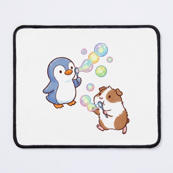 Item preview, Cute Penguin and Guinea Pig Blowing Bubbles designed and sold by TaiwanMemory.