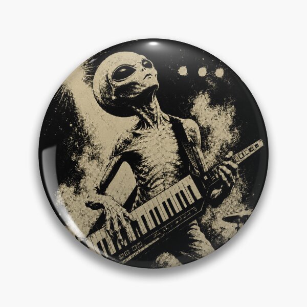 Item preview, Gray Alien Keytar Cosmic Cryptid Rock Performance designed and sold by Victor Shadehorn.