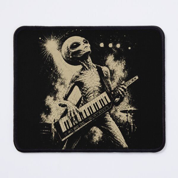 Item preview, Gray Alien Keytar Cosmic Cryptid Rock Performance designed and sold by Victor Shadehorn.