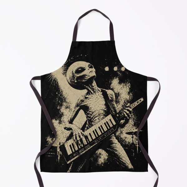 Item preview, Gray Alien Keytar Cosmic Cryptid Rock Performance designed and sold by Victor Shadehorn.