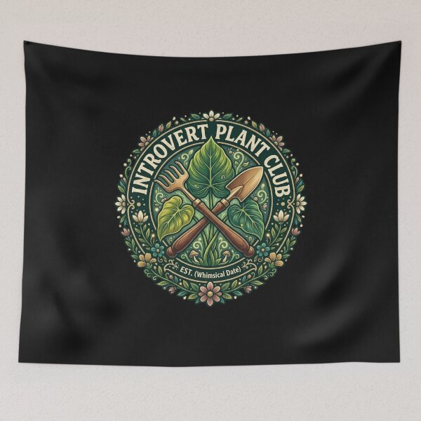 Item preview,  Introvert Plant Club Gardening Retro Badge Vintry Off designed and sold by VintryOff.
