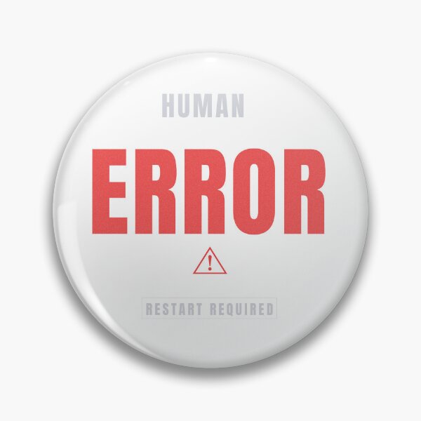 Item preview, Human Error | Funny Tech Humor Typography Design designed and sold by HeartAndArtShop.