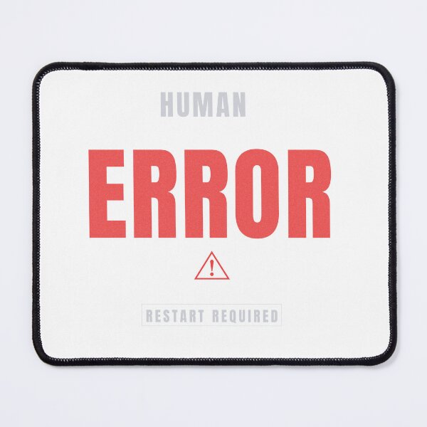 Item preview, Human Error | Funny Tech Humor Typography Design designed and sold by HeartAndArtShop.