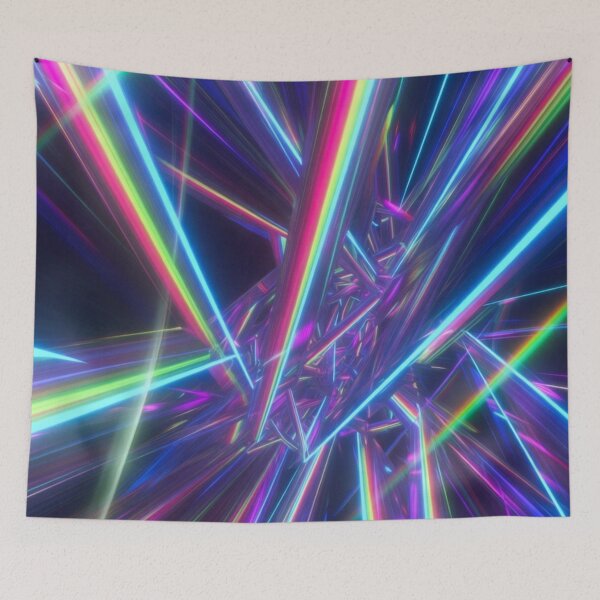 Item preview, Hyper Neon Laser Prism Explosion Abstract designed and sold by Nexus Space.