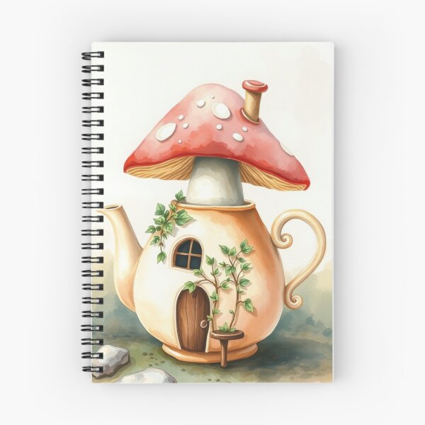 Item preview, Enchanted Red Mushroom Teapot Fairy House designed and sold by Vida e Arte.