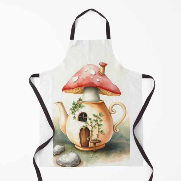 Item preview, Enchanted Red Mushroom Teapot Fairy House designed and sold by Vida e Arte.
