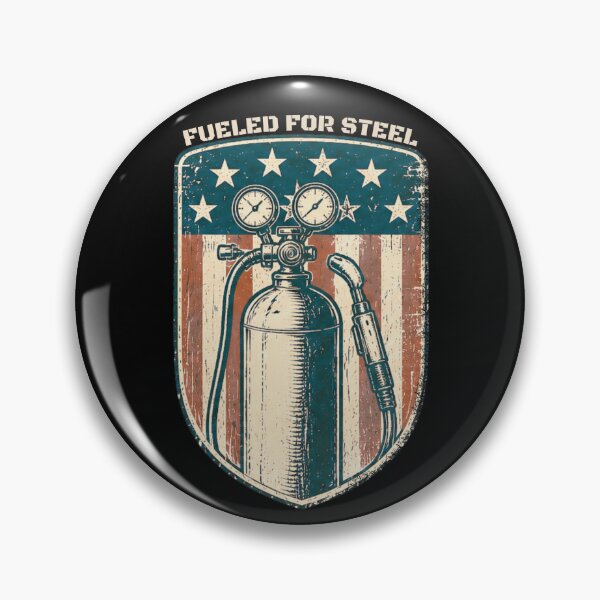 Item preview, Fueled For Steel Vintage Welding Torch American Flag Welder Design designed and sold by RusticMeadow.