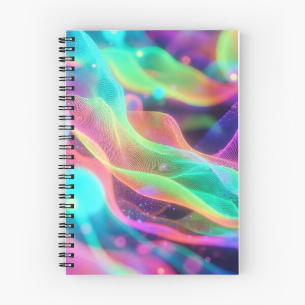 Item preview, Vibrant 3D Neon Topology Wave Bioluminescent Particle Mesh designed and sold by Nexus Space.