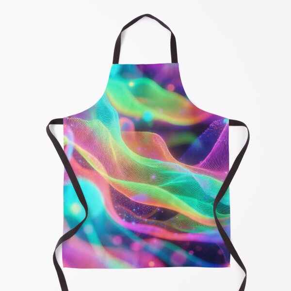Item preview, Vibrant 3D Neon Topology Wave Bioluminescent Particle Mesh designed and sold by Nexus Space.