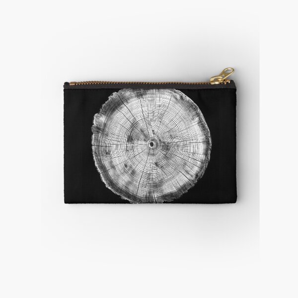 Item preview, Black and White Tree Ring Cross Section Art designed and sold by inkoutninja.
