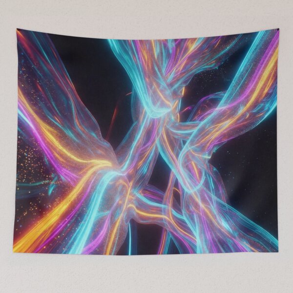 Item preview, Futuristic Cyberpunk Fluid Neon Light Trails Energy Wave designed and sold by Nexus Space.
