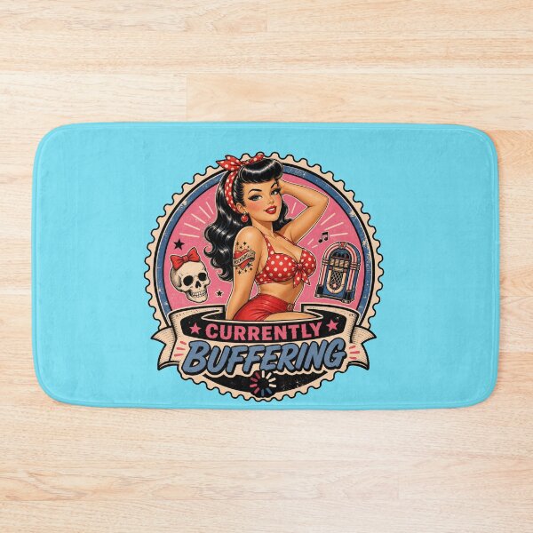 Item preview, Rockabilly Goddess Retro Currently Buffering designed and sold by logicfun.