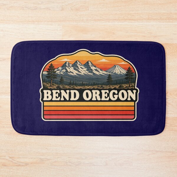 Item preview, Bend Oregon Retro Mountain Badge designed and sold by Swanny's Custom T-shirt and Gift Designs.