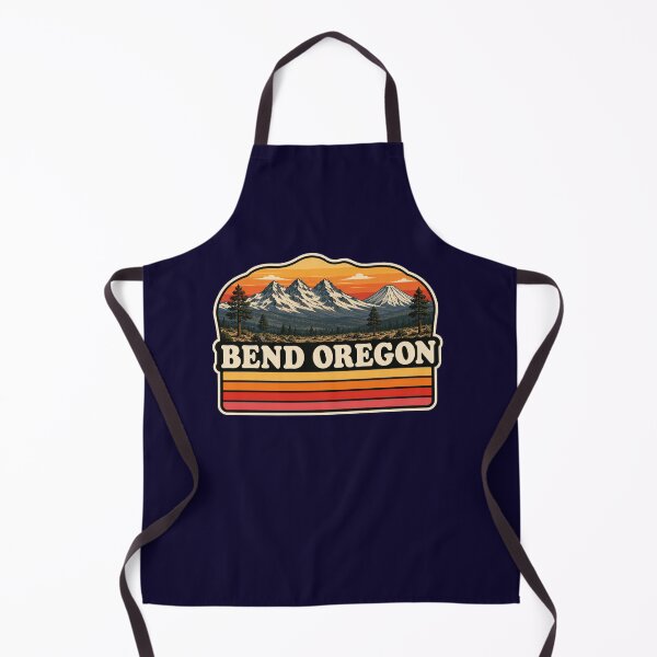 Item preview, Bend Oregon Retro Mountain Badge designed and sold by Swanny's Custom T-shirt and Gift Designs.