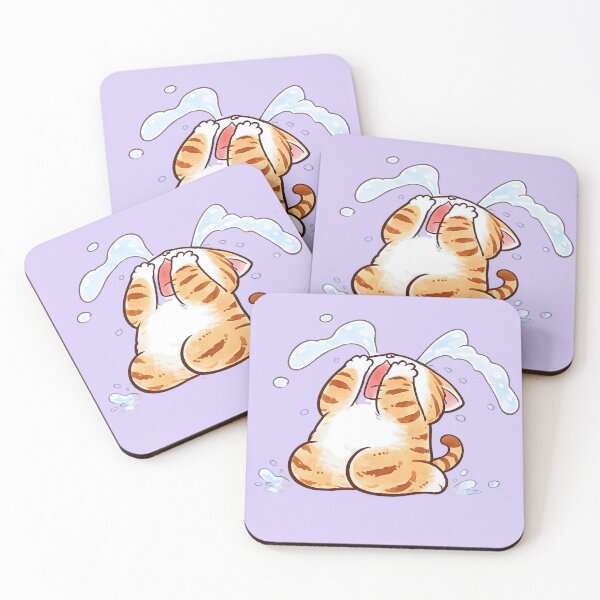 Item preview, Cute Cat Crying Tears Sticker Set | Kawaii Cat Lover Gift designed and sold by kawaiiiiiie.