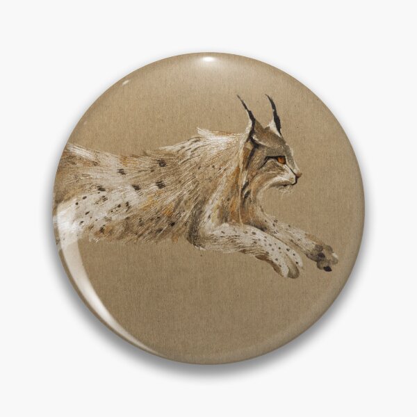 Item preview, Woodland Lynx Oil Painting Rustic Forest Wildlife Art designed and sold by SILVERAPPLE.
