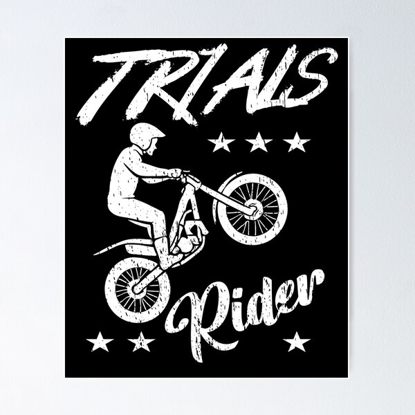 Item preview, Trials Rider Back Wheel Hops Motorcycle Wheelie Vintage Acrobatic Motorsport designed and sold by Jt41.