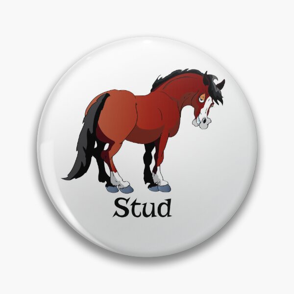 Item preview, Stud - Cartoon Horse designed and sold by Sketchy Pony.