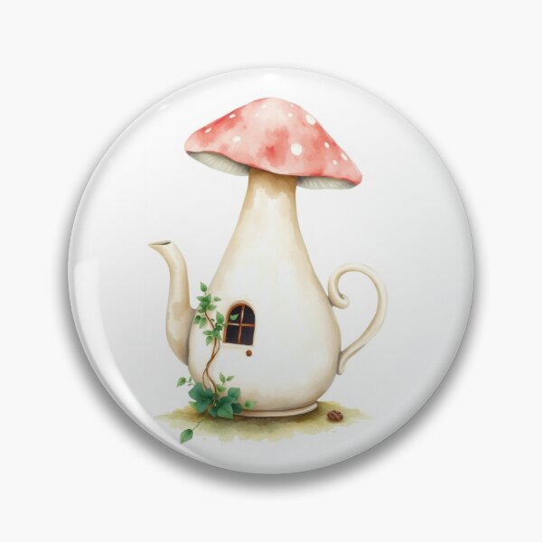 Item preview, Whimsical Red Toadstool Teapot Fairy House designed and sold by Vida e Arte.