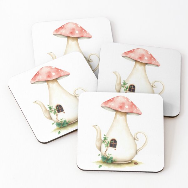 Item preview, Whimsical Red Toadstool Teapot Fairy House designed and sold by Vida e Arte.