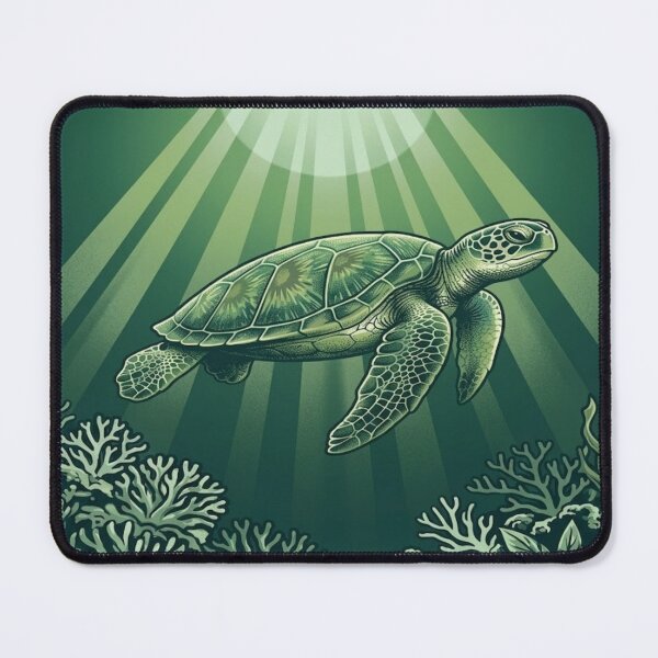 Item preview, Mālama I Ke Kai Care for the Ocean — Hawaiian Green Sea Turtle Honu Conservation Art Print Threads series. designed and sold by MālamaThreads.