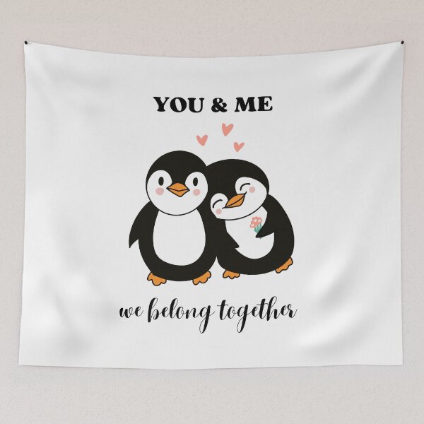 Item preview, You and Me We Belong Together – Cute Penguin Lovers Love Design designed and sold by PureHopeStudio.
