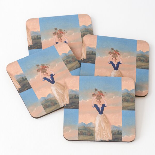 Item preview, Woman Carrying Fruit Basket at Sunset designed and sold by artofuniverse.