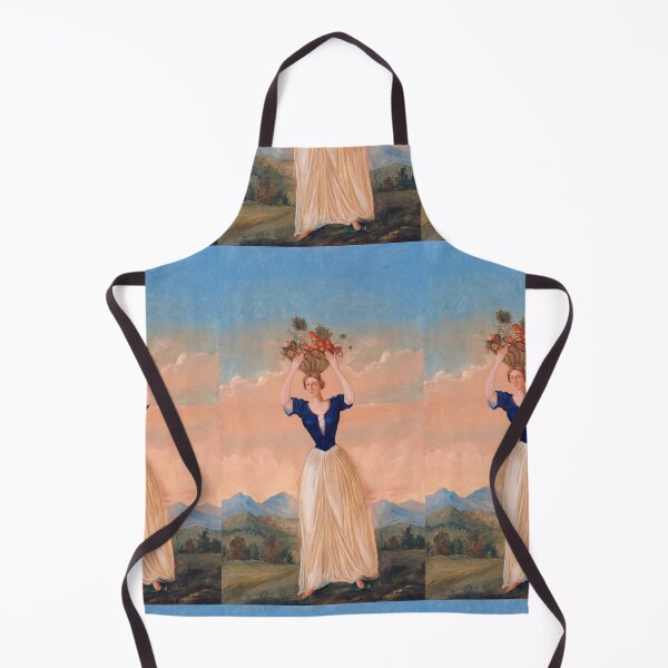 Item preview, Woman Carrying Fruit Basket at Sunset designed and sold by artofuniverse.