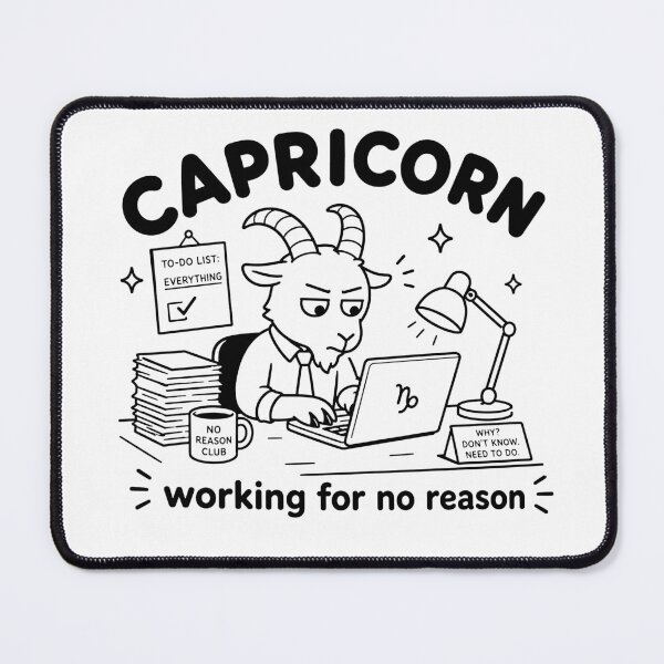 Item preview, Capricorn Working For No Reason designed and sold by MonkiFlipp.