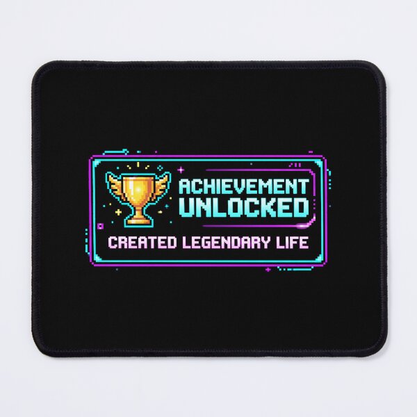 Item preview, Pixel Art Neon Achievement Unlock designed and sold by SplashTastic.
