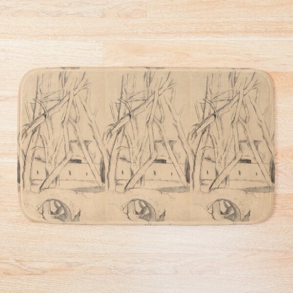 Item preview, Bare Trees Before a House Sketch designed and sold by artofuniverse.