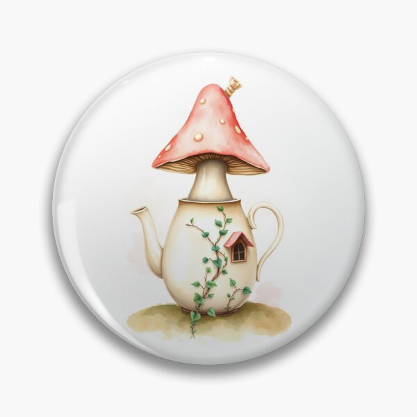 Item preview, Whimsical Mushroom Teapot Cottage Fairy House designed and sold by Vida e Arte.