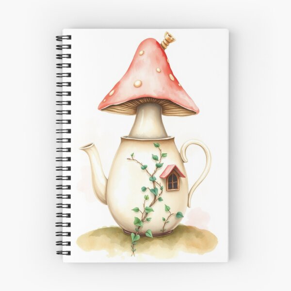 Item preview, Whimsical Mushroom Teapot Cottage Fairy House designed and sold by Vida e Arte.