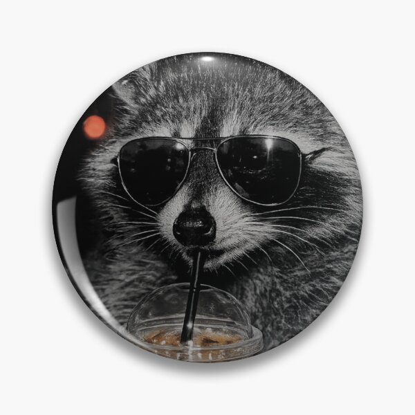 Item preview, Cool Raccoon Drinking Iced Coffee at Night - Corporate Trash Panda Coffee Lover Funny Animal Design designed and sold by DrimitStore.