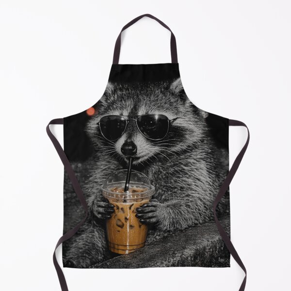 Item preview, Cool Raccoon Drinking Iced Coffee at Night - Corporate Trash Panda Coffee Lover Funny Animal Design designed and sold by DrimitStore.