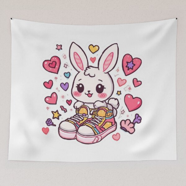 Item preview, Sneaker Bunny Kawaii Sticker designed and sold by Stylestickers55.