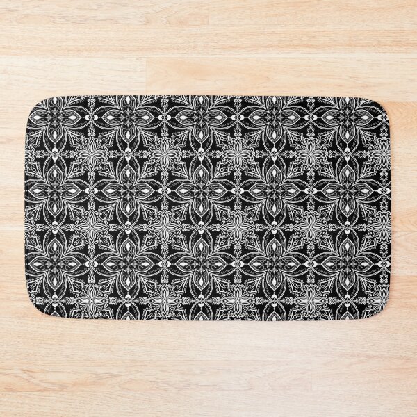 Item preview, Noir Blossom Damask Pattern designed and sold by Little Dora Art.