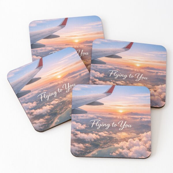 Item preview, Flying To You – Long Distance Relationship Airplane Travel Design designed and sold by Ve & Co.