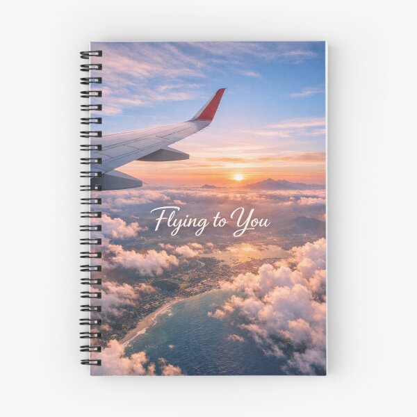 Item preview, Flying To You – Long Distance Relationship Airplane Travel Design designed and sold by Ve & Co.